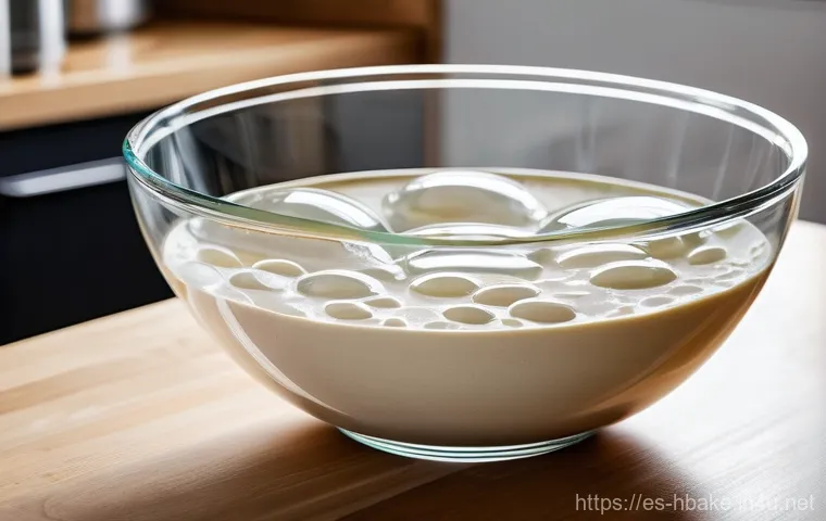 홈베이킹 반죽 숙성 시간 - ** A pair of hands (gender-neutral, wearing a simple wedding band or no jewelry) delicately performi...