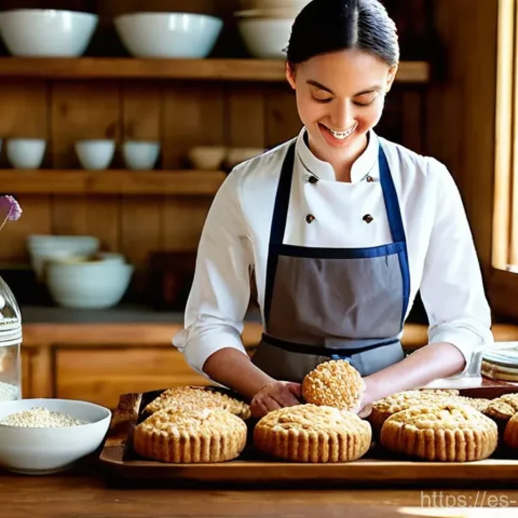 홈베이킹 판매용 레시피 개발 - **Prompt 1: The Personal Touch in the Kitchen**
    A charming, sunlit kitchen scene filled with war...